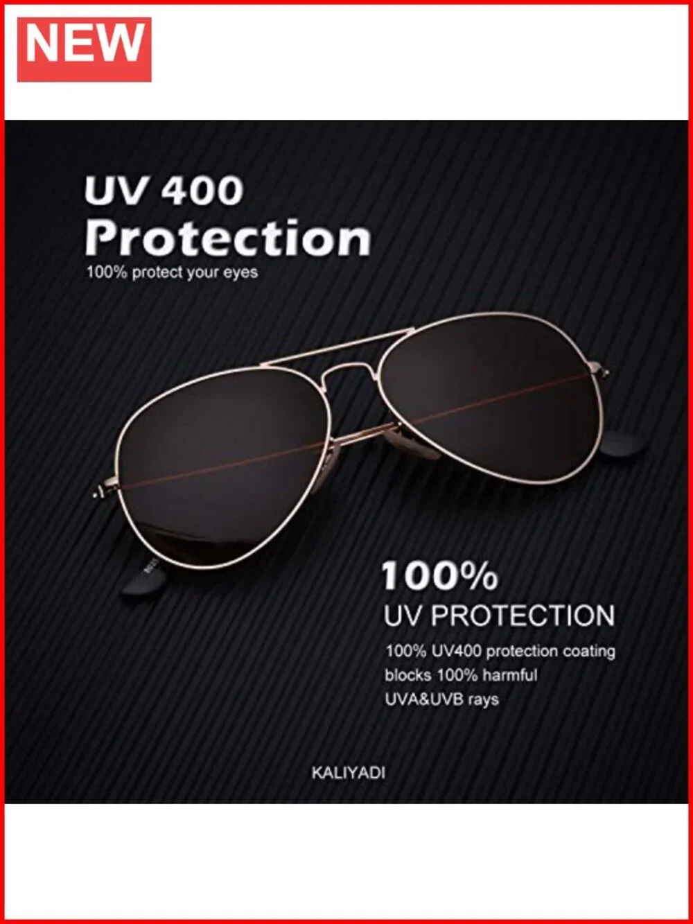 Classic Aviator Sunglasses with Polarized UV Blocking Lenses for Driving